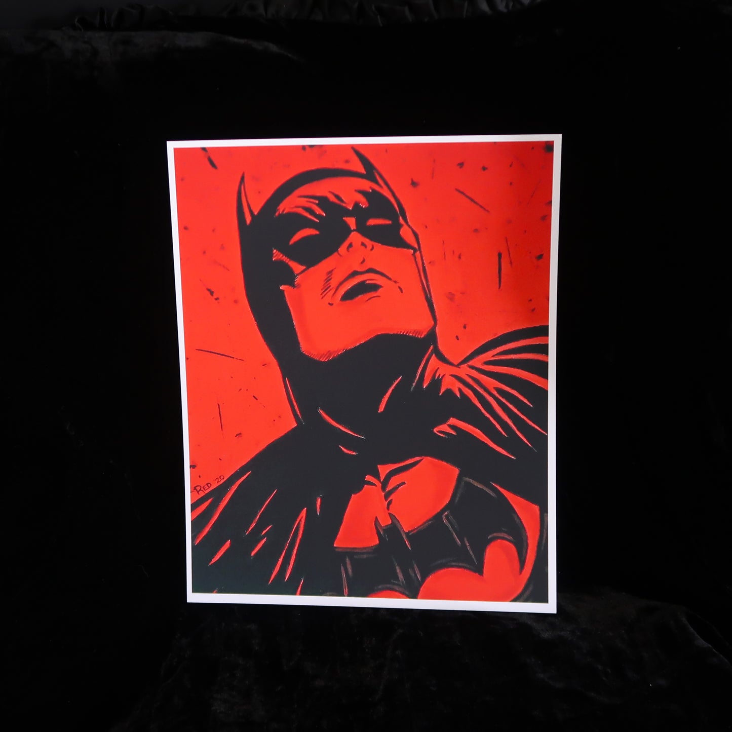 Classic Batman Matte Art Print by RED