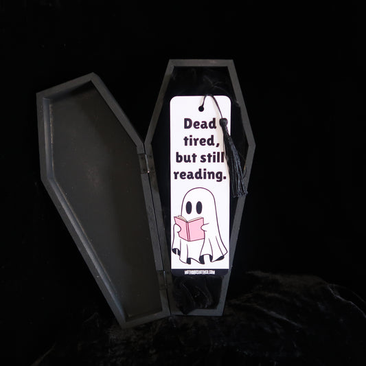 "Dead Tired..." Cute Ghost Bookmark 👻📚
