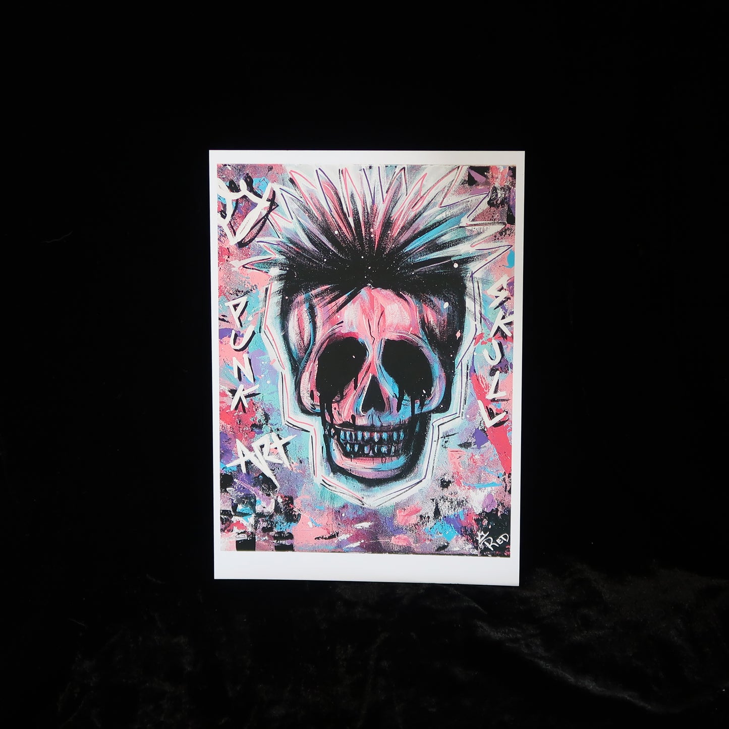 Punk Pop Art Skull Matte Print by RED