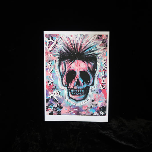 Punk Pop Art Skull Matte Print by RED