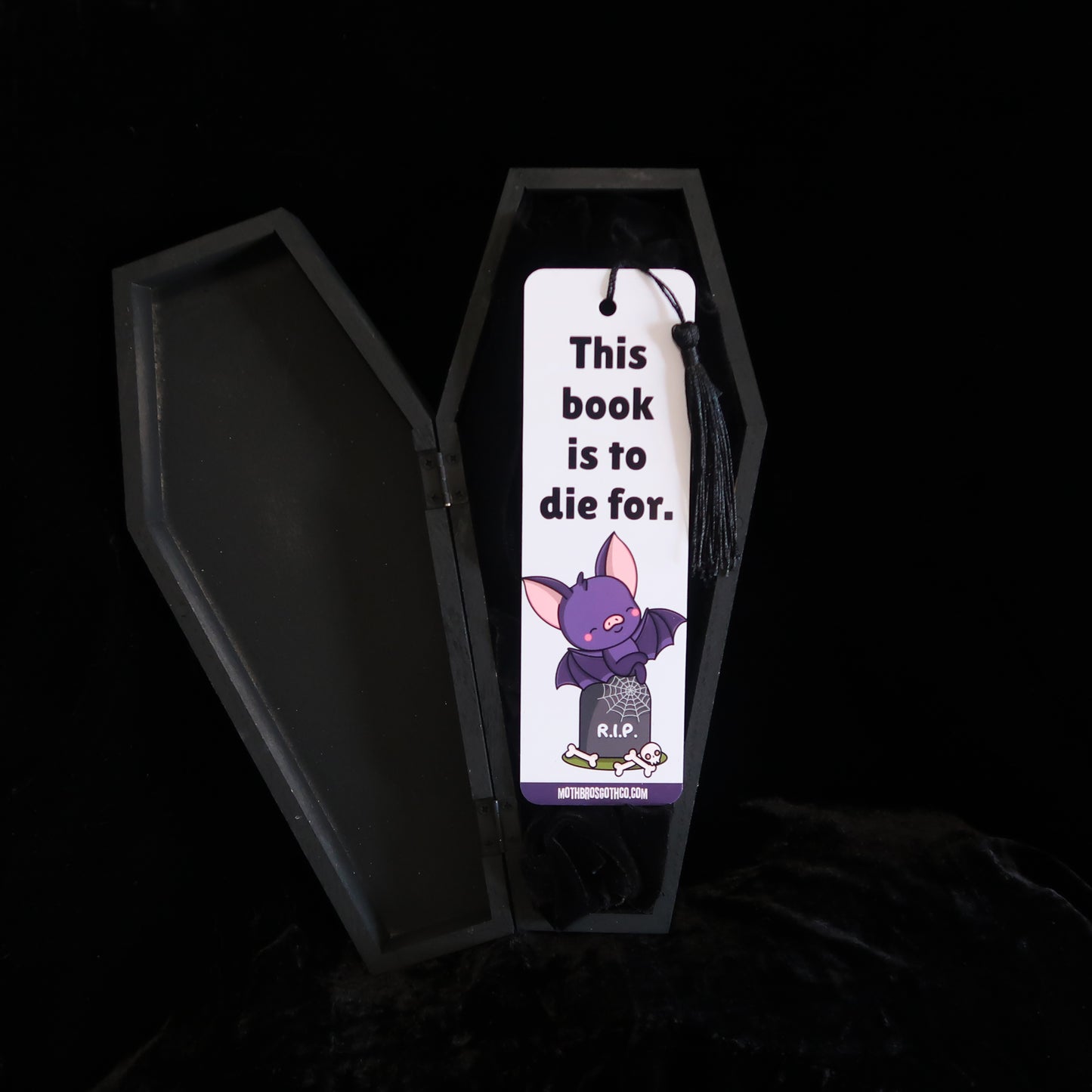 "To Die For" Creepy-Cute Bat Bookmark 🪦😈