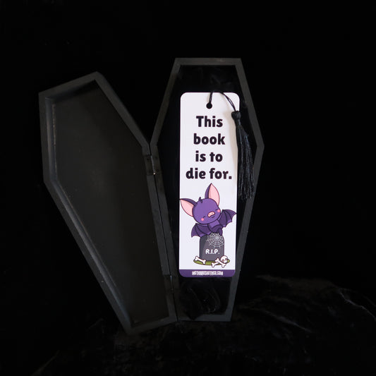 "To Die For" Creepy-Cute Bat Bookmark 🪦😈