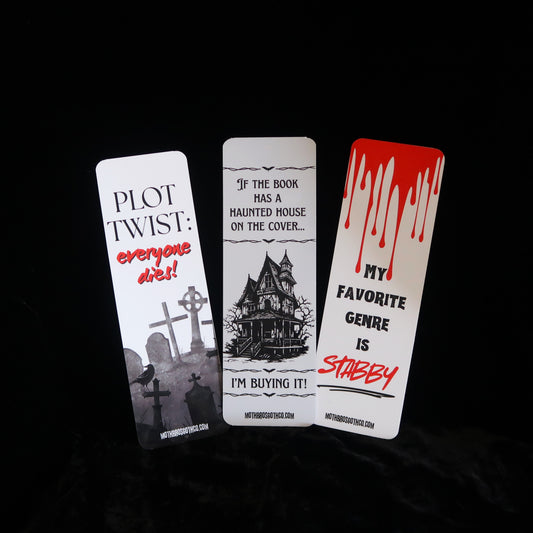 The Horror Collector's Trio - Bookmark Set🏚️🪦🔪