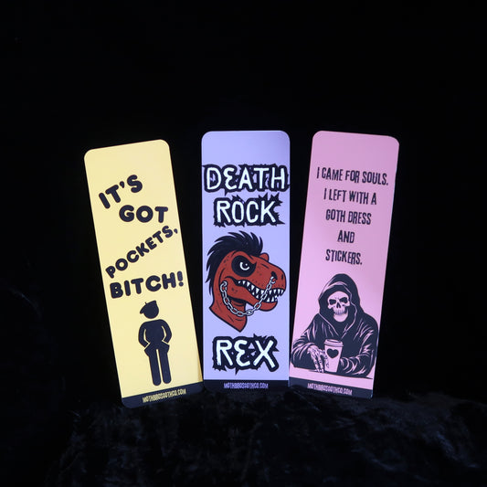 The Mothling Trio - Fan Favorites Bookmark Set🧥🦖💀