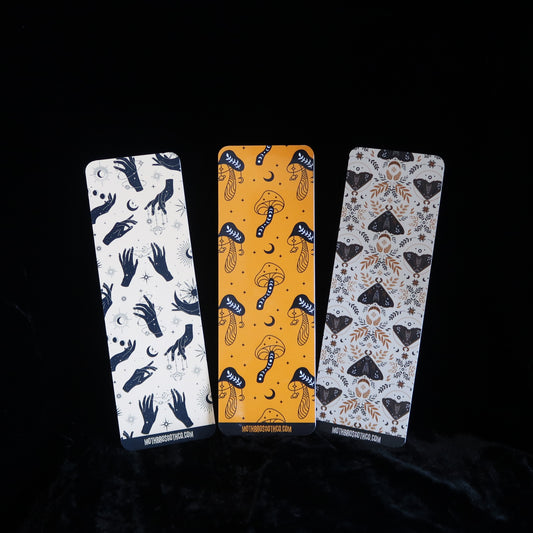 The Whimsigoth Trio - Bookmark Set 🦋🌙🍄‍🟫