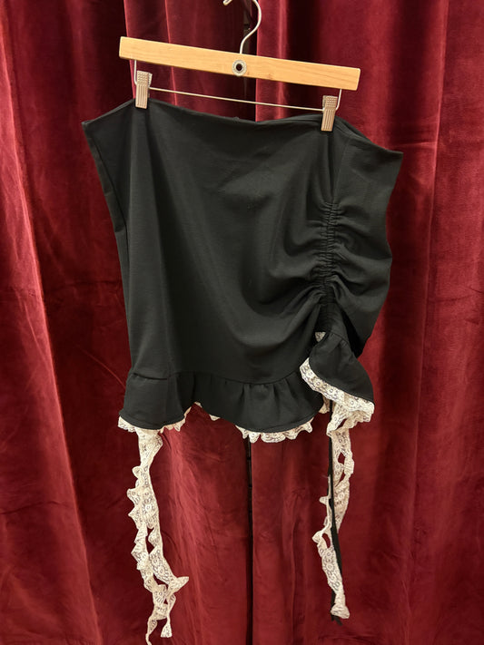 ☠️ ARSENIC & WHITE LACE SKIRT - SIZE 2X/3X - UNLUCKY 13 COLLECTION: 26 of 63