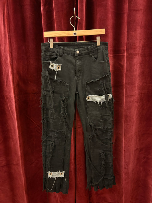 💀 CRUSTY PUNK PANTS - SIZE S/M - UNLUCKY 13 COLLECTION: 32 of 63
