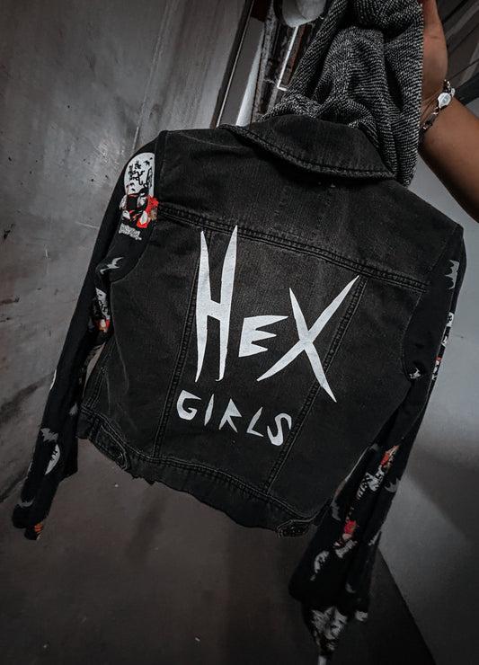 “Hexed & Vexed” — Hex Girls Denim Hoodie Jacket