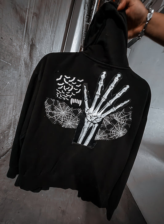“Grave Digger” — Death Rock Patchwork Hoodie