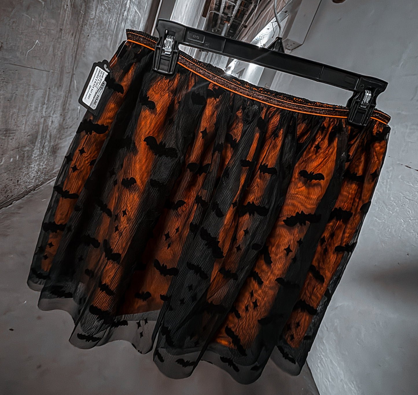 “Velvet Wings” — Hand-Sewn Bat Tulle Skirt
