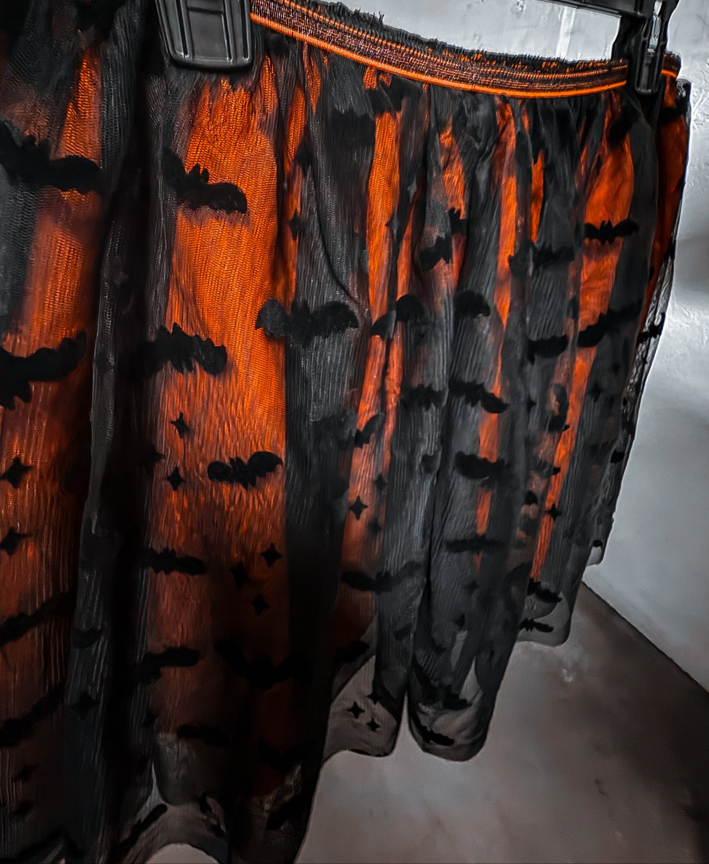 “Velvet Wings” — Hand-Sewn Bat Tulle Skirt