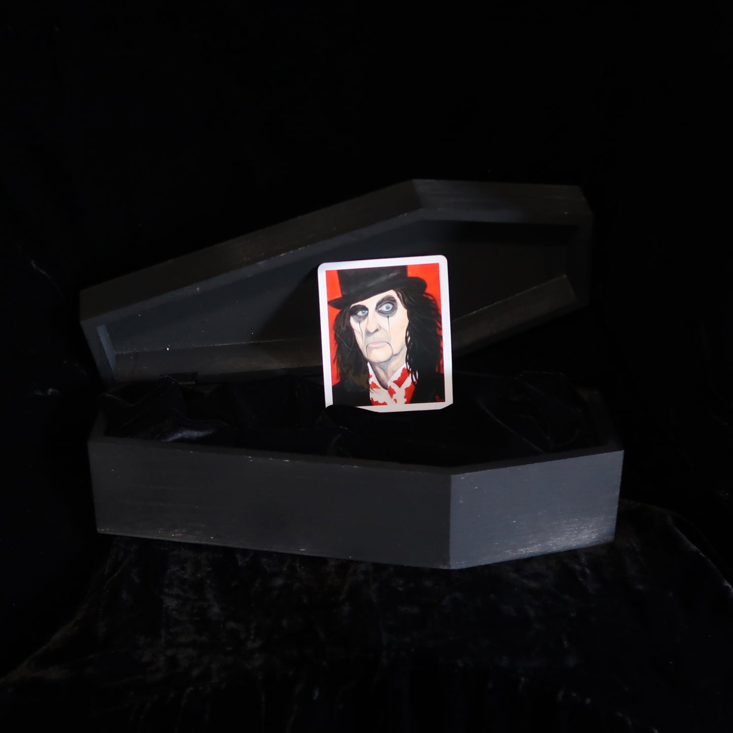 Alice Cooper Art Sticker - Original Gothic Portrait by RED