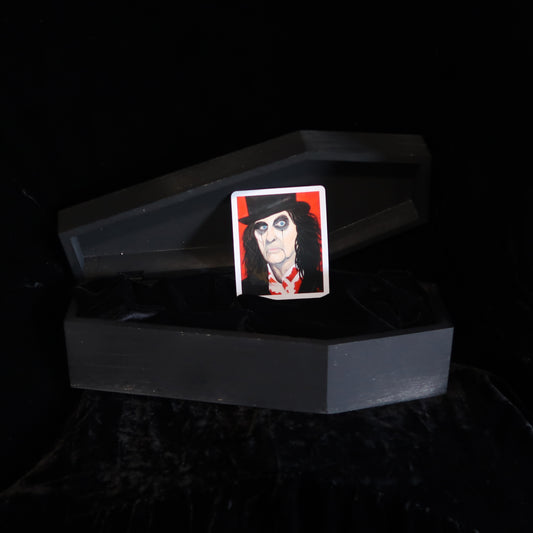 Alice Cooper Art Sticker - Original Gothic Portrait by RED